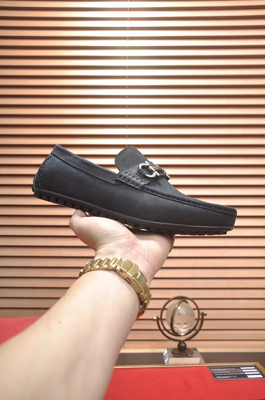 Men's shoes 💰460💶 [Ferragamo/Ferragamo] The latest model in the counter. Original imported open-sided fine cowhide hand-woven + imported 🐂 cowhide + original luxury metal buckle + original combination outsole. No pressure in comparison 38--44🎉